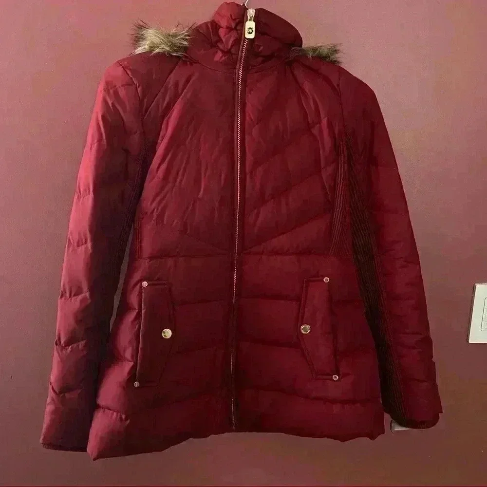 Michael Kors Red Puffer Jacket